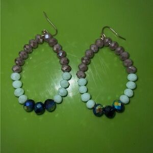 Elegant Beaded Hoop Earrings